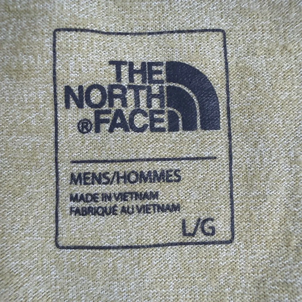 VTG The North Face Beige Cotton Blend Mens 3 Button Henley - Large